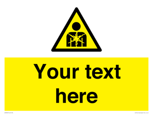 Custom Warning substance or mixture presenting a health hazard